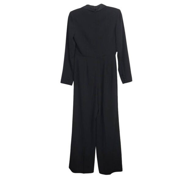 Jay Godfrey Roland Black Tuxedo Jumpsuit Sz 4 Sophisticated Classy Modest Elegan - Picture 5 of 15